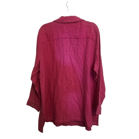 NWOT SOFT SURROUNDINGS PINK ESCAMBIA GAUZE TUNIC SHIRT SZ 3X - Picture 4 of 12